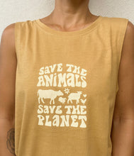 Load image into Gallery viewer, Save the Animals Save the Planet Tank