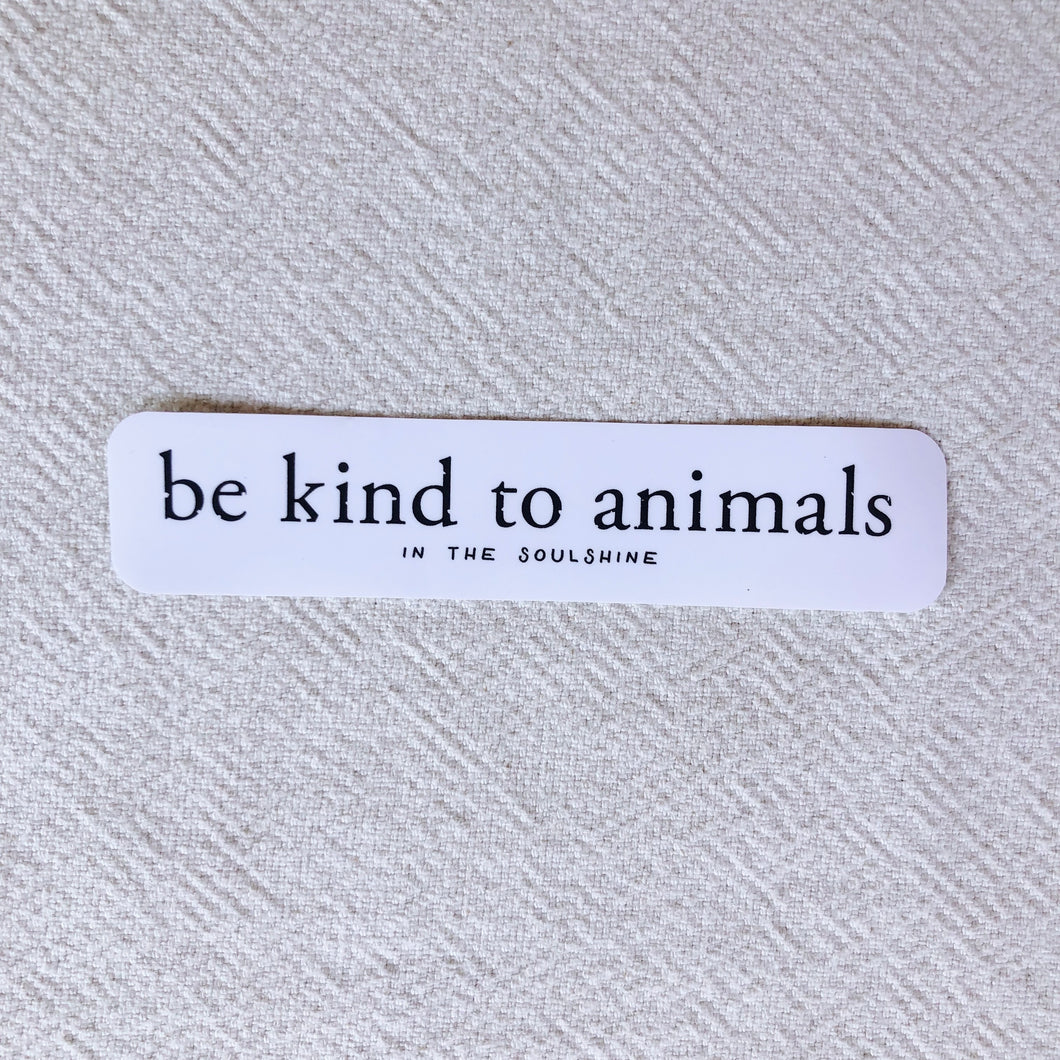 Large Be Kind to Animals Sticker